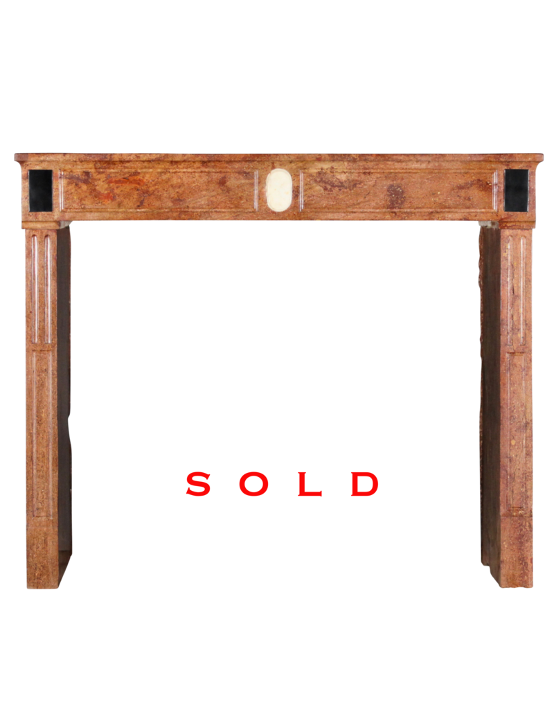 Maison Leon Van den Bogaert Chic French Directoire Style Stone Fireplace Surround