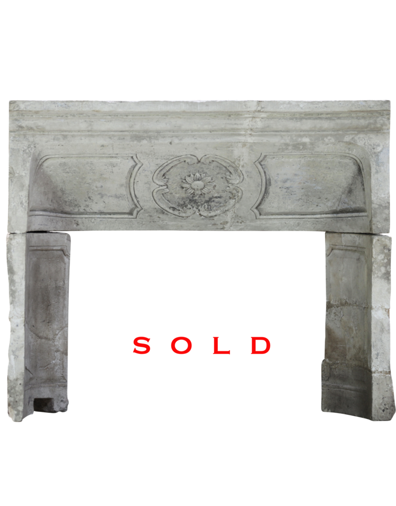 18Th Century Period French Country Limestone Fireplace Interior