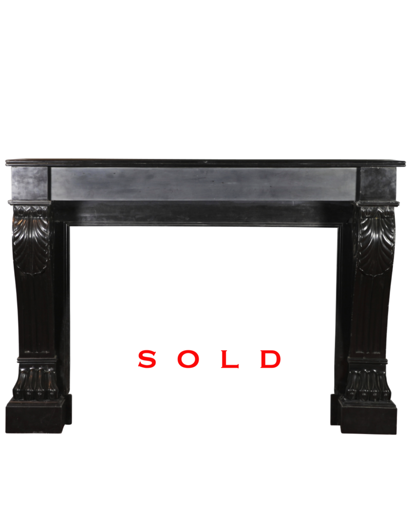 Black Belgian Marble Decorative Fireplace Surround