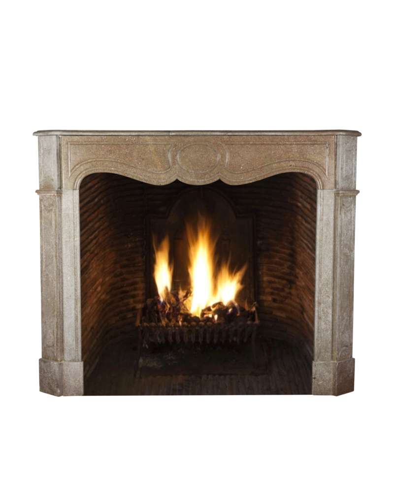 Brown Buxy French Marble Small Fireplace Surround