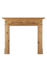 British Classic Pine Wood And Decorative Fireplace