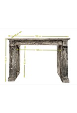 Original Limestone Fireplace Surround