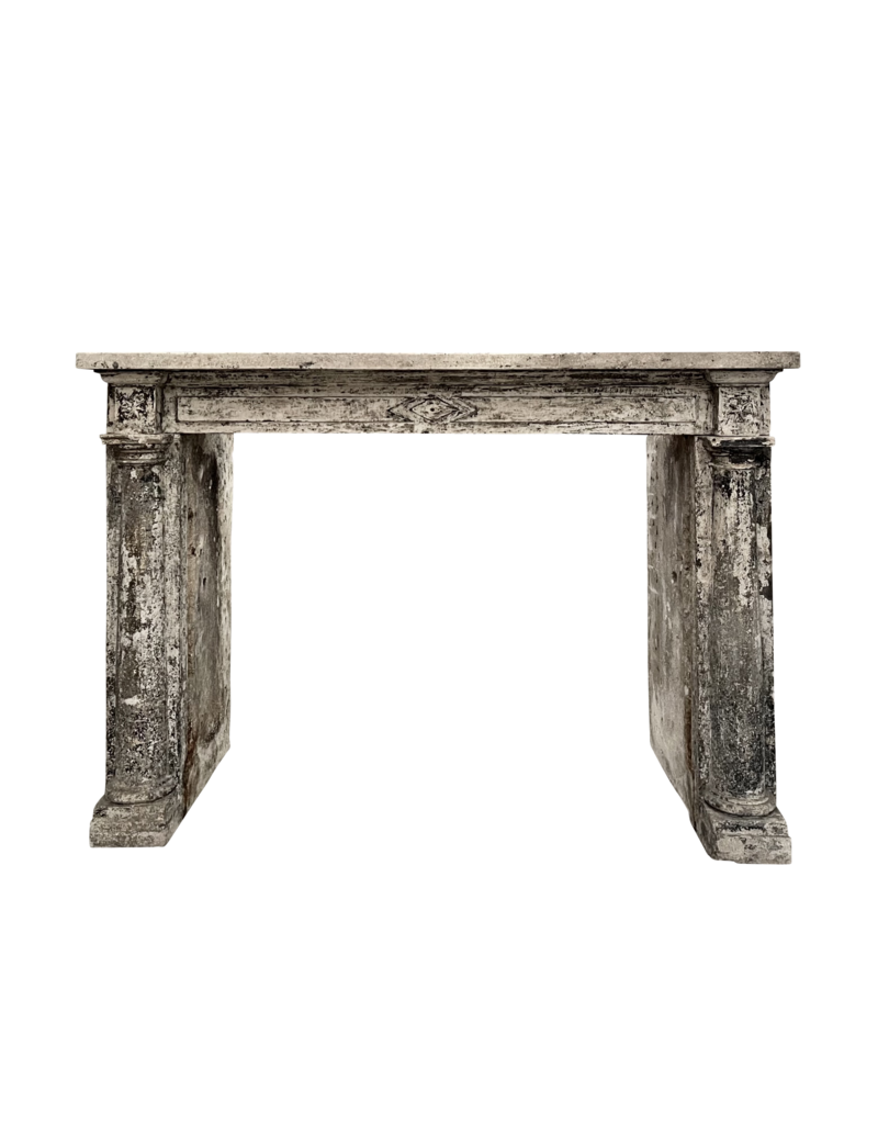 Original Limestone Fireplace Surround