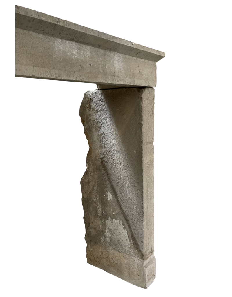 Rustic Limestone Fireplace Mantle