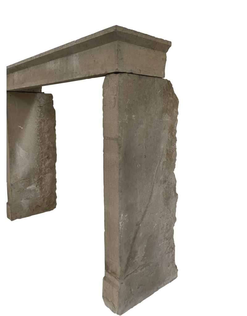 Rustic Limestone Fireplace Mantle