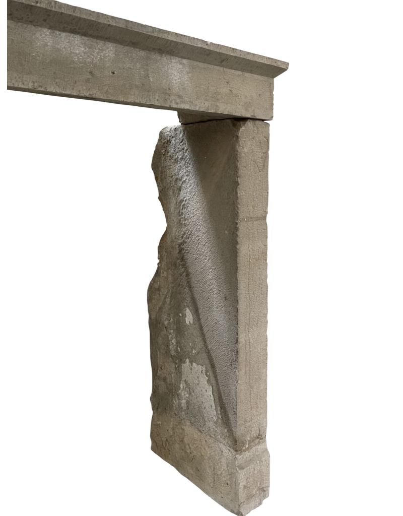 Rustic Limestone Fireplace Mantle