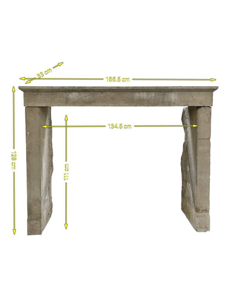 Rustic Limestone Fireplace Mantle