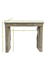 Rustic Limestone Fireplace Mantle