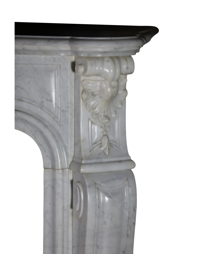 Classic Regency Style White Marble Fireplace