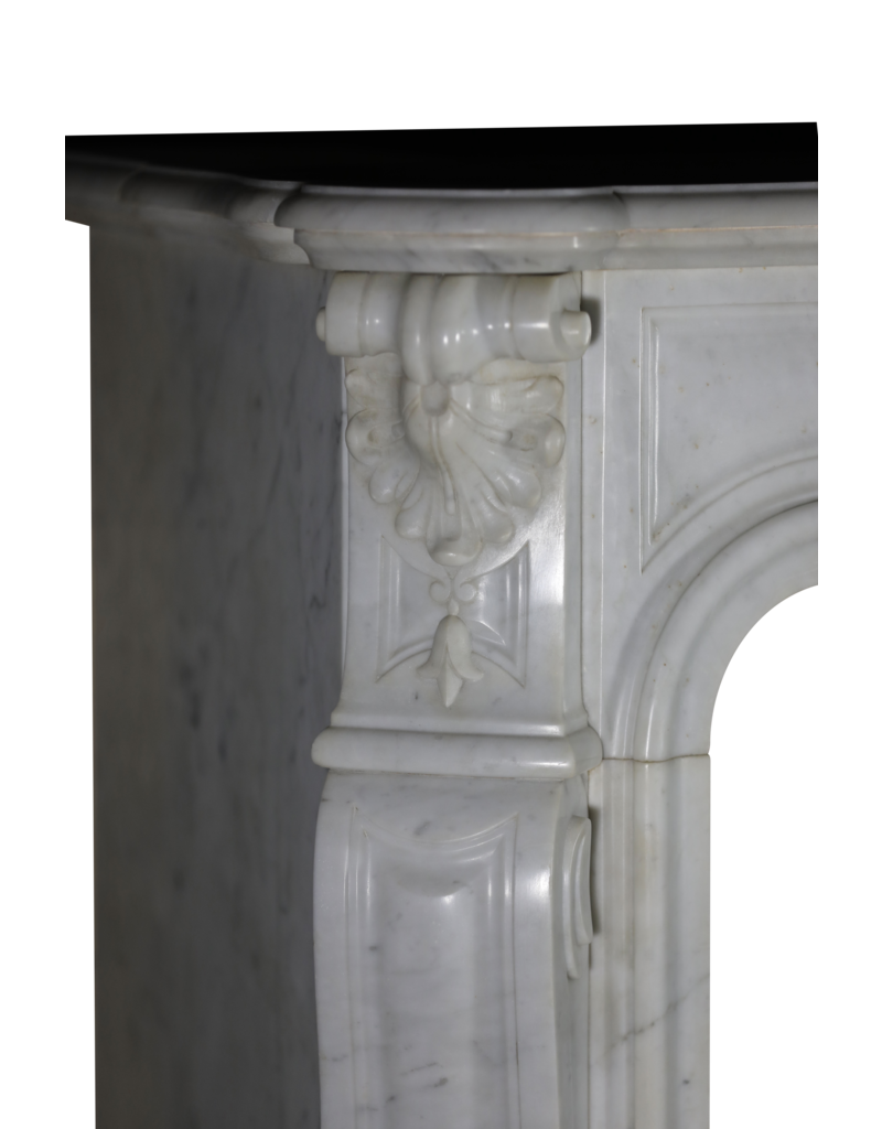 Classic Regency Style White Marble Fireplace