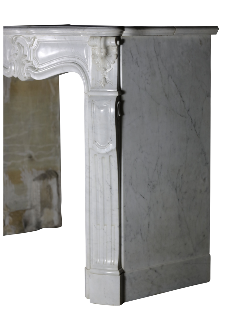 Classic Regency Style White Marble Fireplace