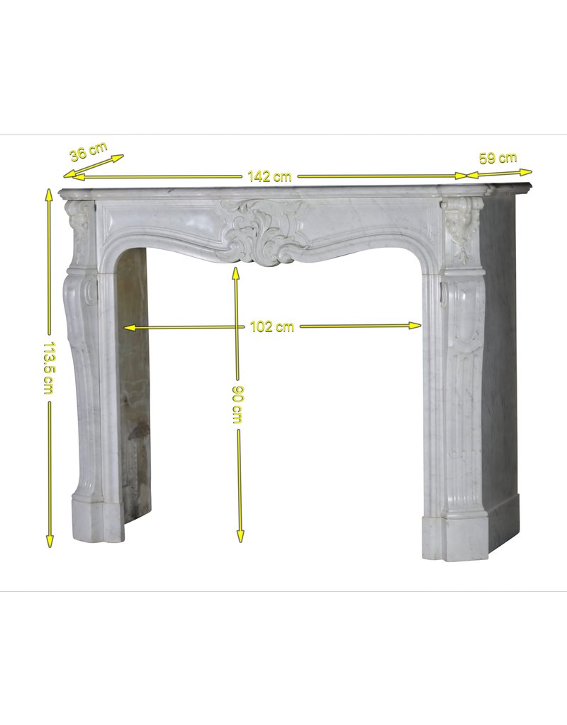 Klassieke Witte Marmeren Sierschouw In Regency-Stijl