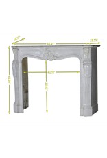 Maison Leon Van den Bogaert Cheminée Décorative En Marbre Blanc De Style Régence Classique