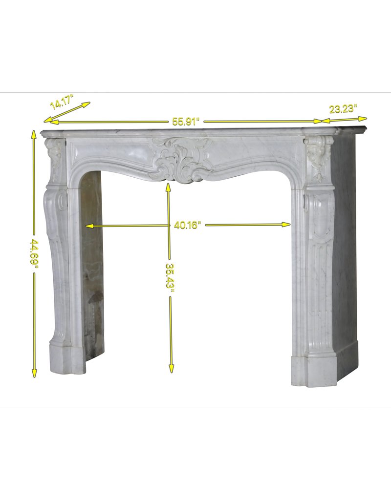 Classic Regency Style White Marble Fireplace