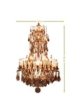 Grand Bicolor Crystal Chandelier