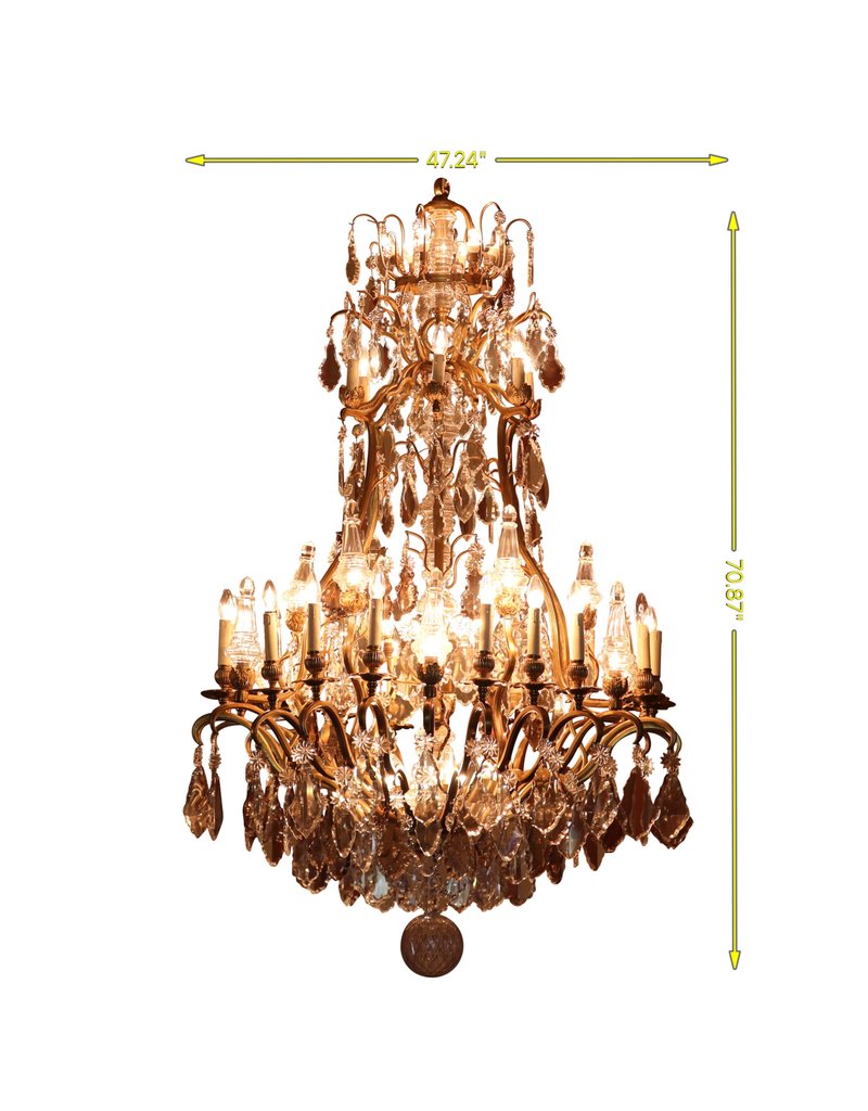 Grand Bicolor Crystal Chandelier