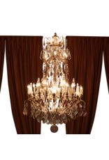 Maison Leon Van den Bogaert Grand Lustre En Cristal Bicolore