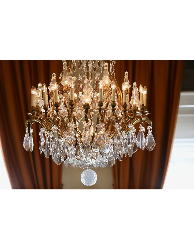 Grand Bicolor Crystal Chandelier