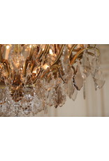 Grand Lustre En Cristal Bicolore