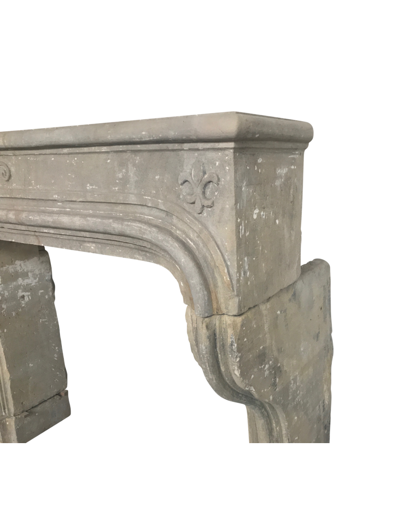 Rustic Grez-Limestone Fireplace Mantle