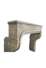 Rustic Grez-Limestone Fireplace Mantle