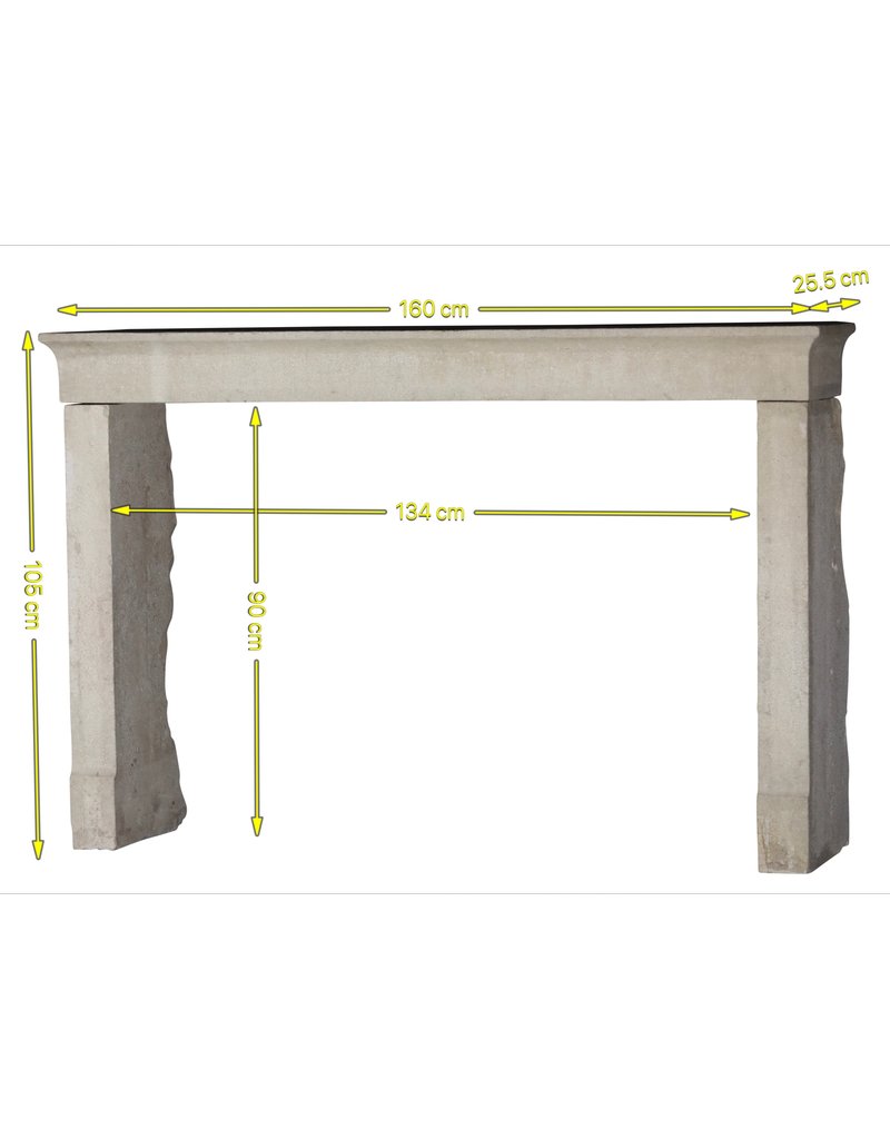 French Style Limestone Fireplace Surround