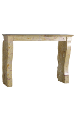 Bicolor Stone Vintage Fireplace For Open Fire