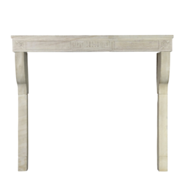 Maison Leon Van den Bogaert Elegant Grand White Limestone Fireplace