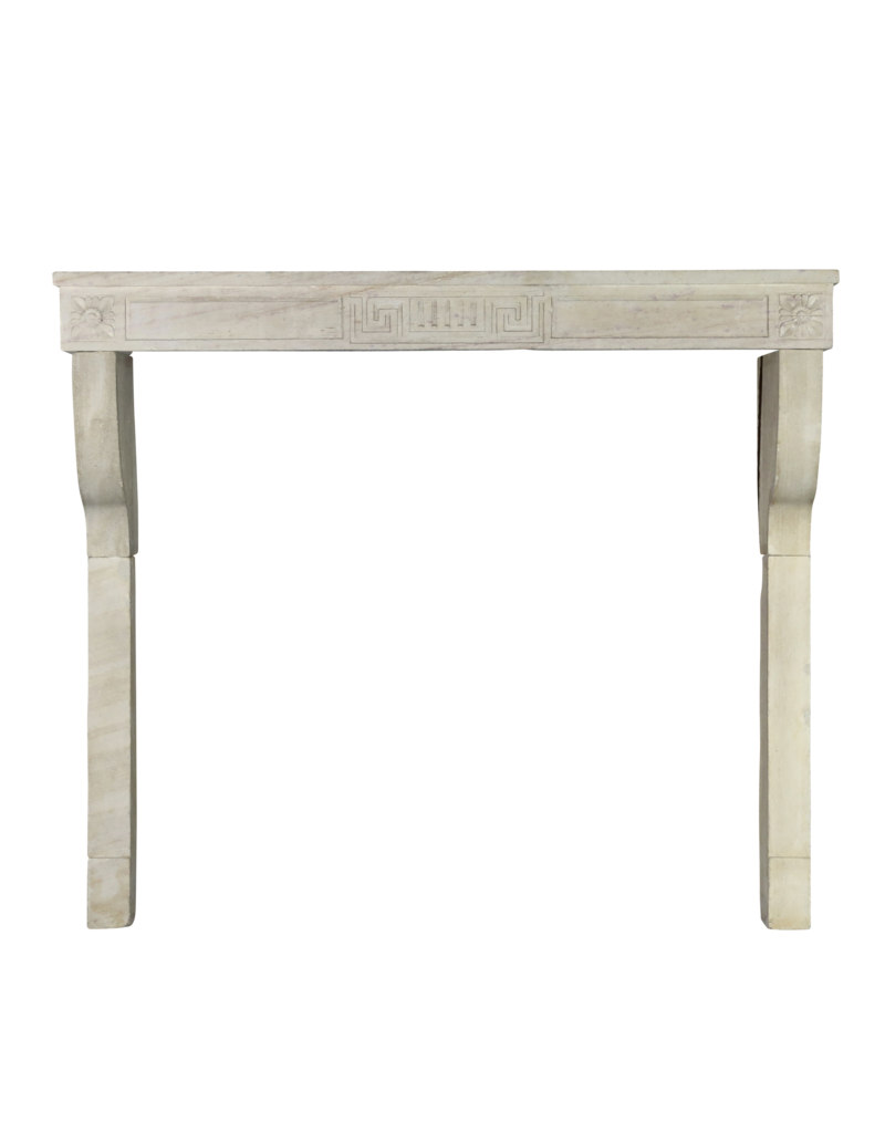 Maison Leon Van den Bogaert Eleganter groß weißer Kalkstein Kamin