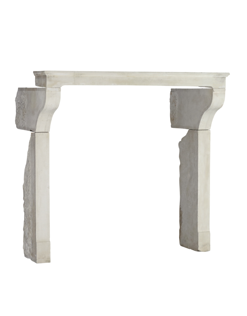 Maison Leon Van den Bogaert Eleganter groß weißer Kalkstein Kamin