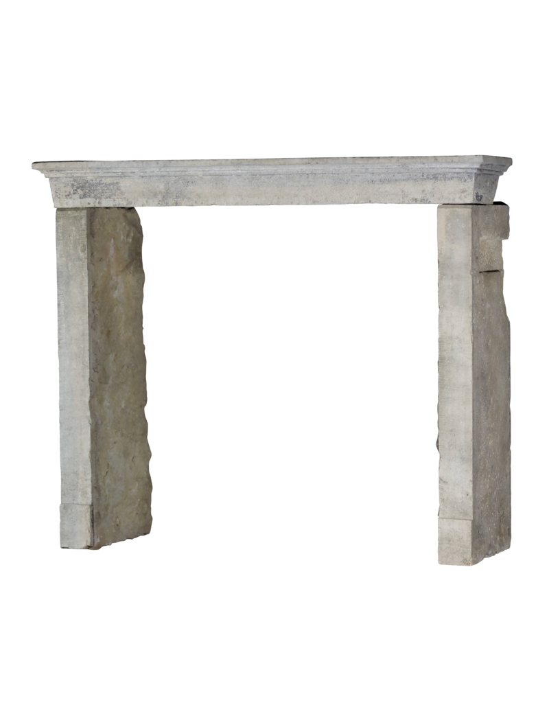 Rustic And Strong Bicolor Stone Fireplace