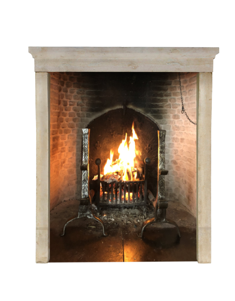 Elegant French Limestone Fireplace Surround