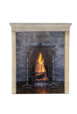 Elegant French Limestone Fireplace Surround