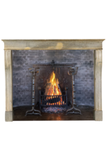 Grand Bicolor French Limestone Fireplace