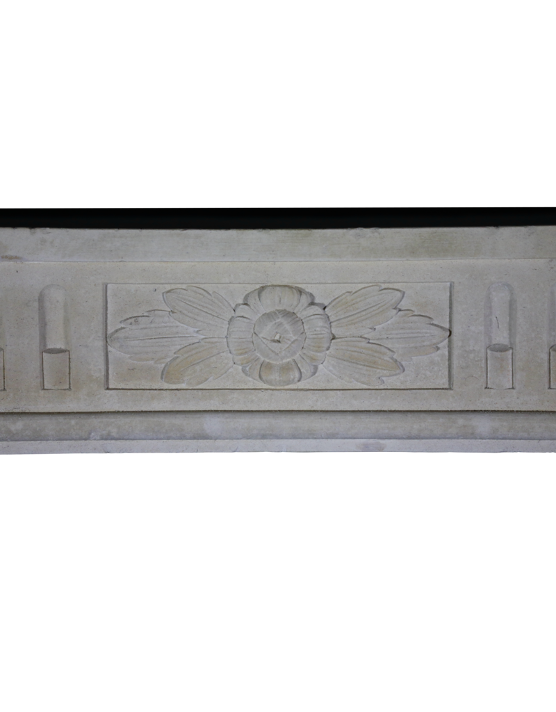 Elegant French Limestone Fireplace Surround