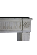 Elegant French Limestone Fireplace Surround