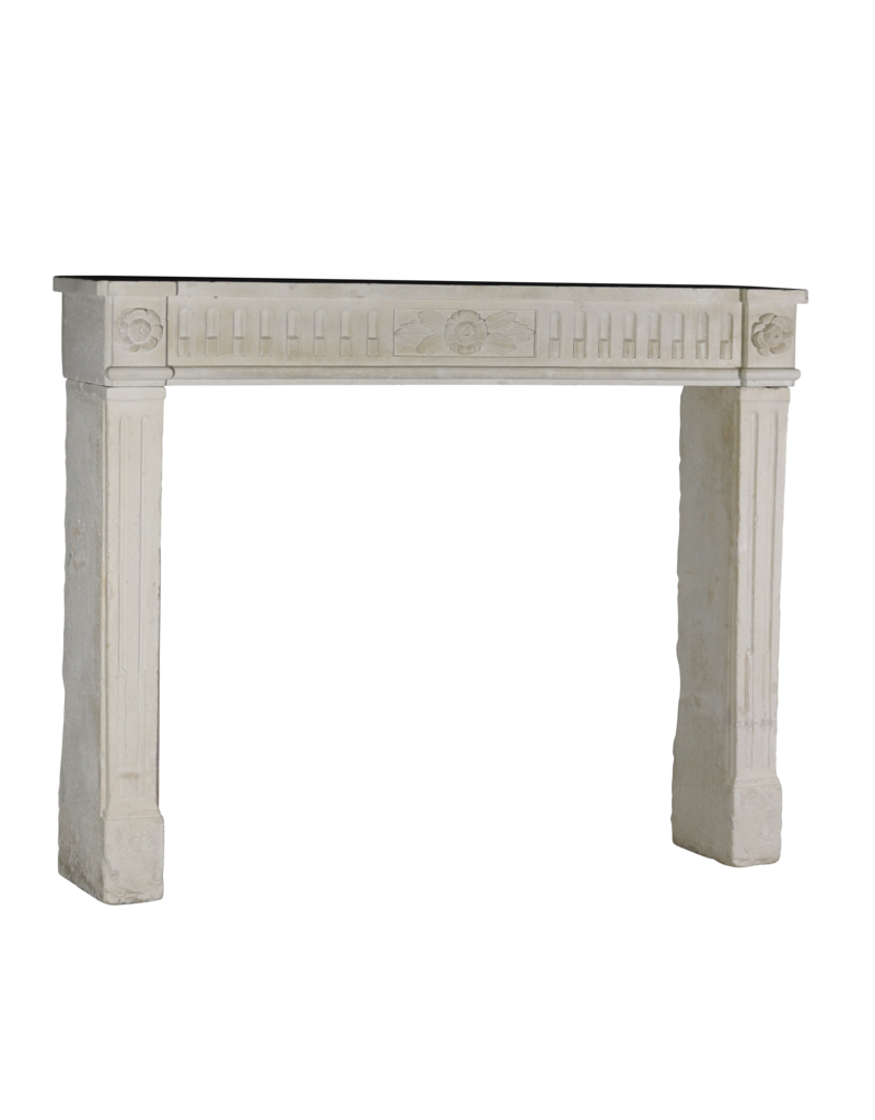 Elegant French Limestone Fireplace Surround