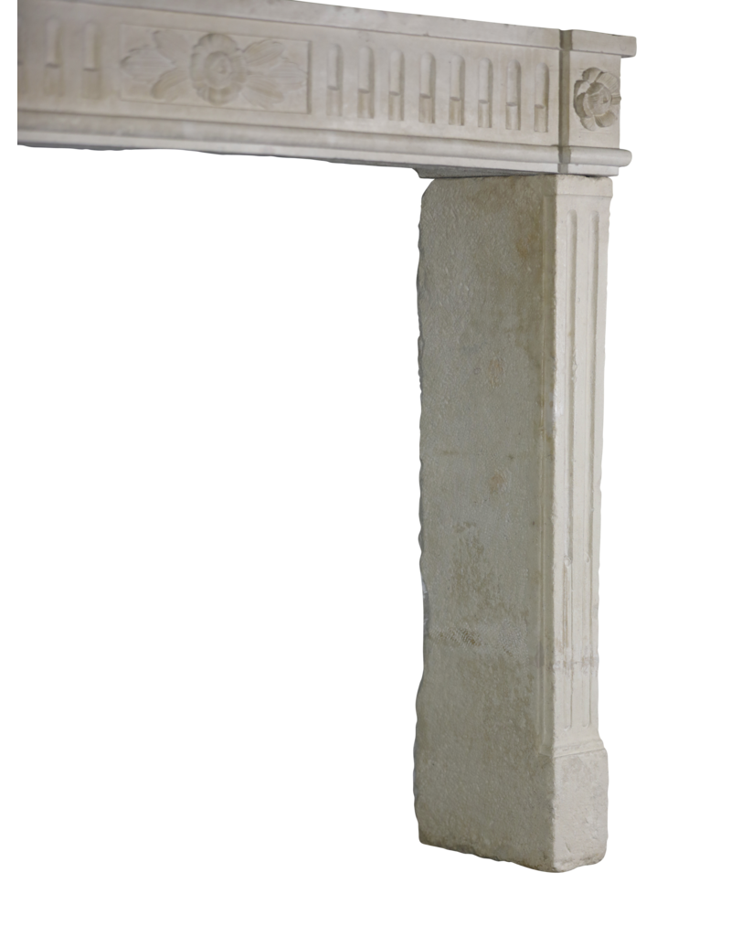 Elegant French Limestone Fireplace Surround