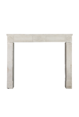 Classic French Fireplace In White Limestone