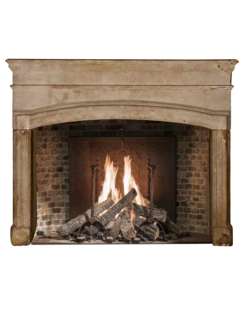 Strong 17th Century Grez-Stone Fireplace Mantel