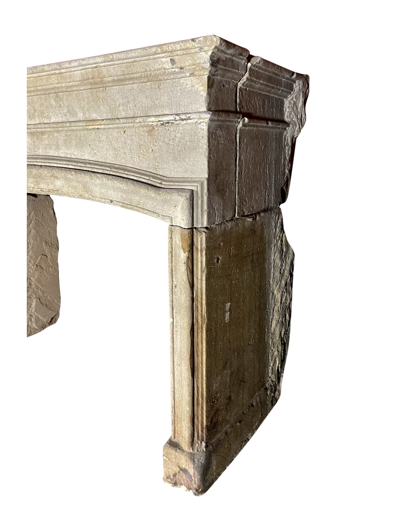 Strong 17th Century Grez-Stone Fireplace Mantel