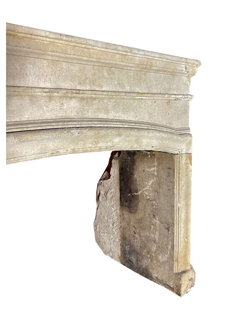 Strong 17th Century Grez-Stone Fireplace Mantel