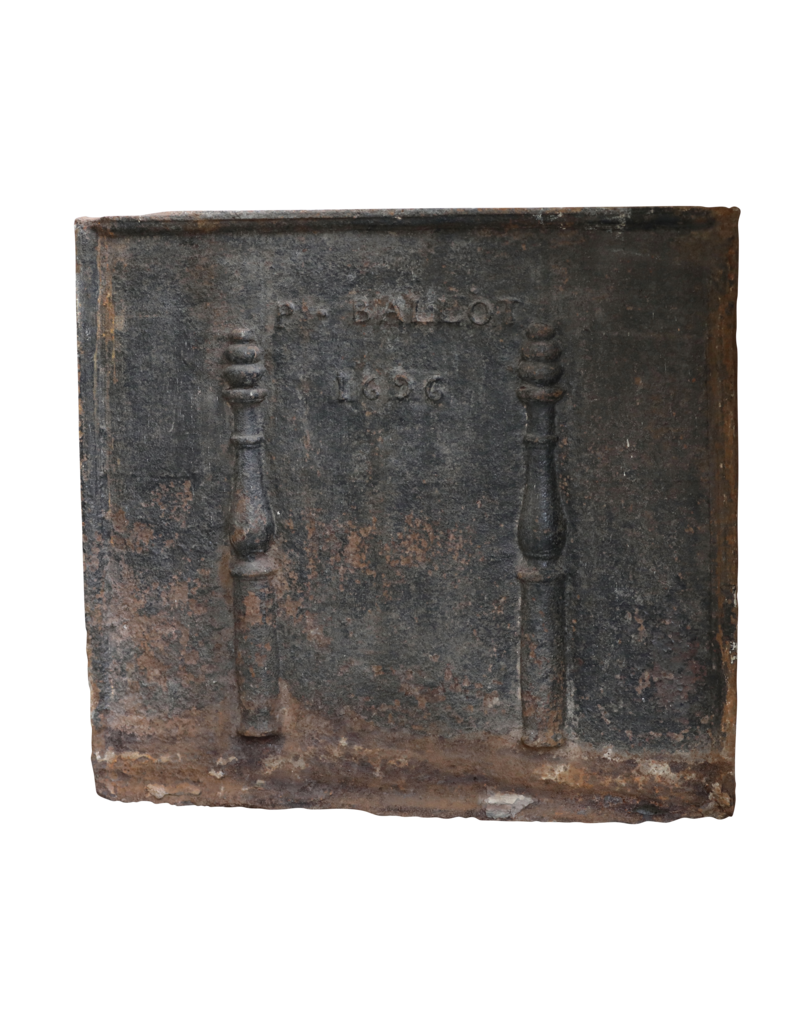 Maison Leon Van den Bogaert Antiker gusseiserner Kaminplatte