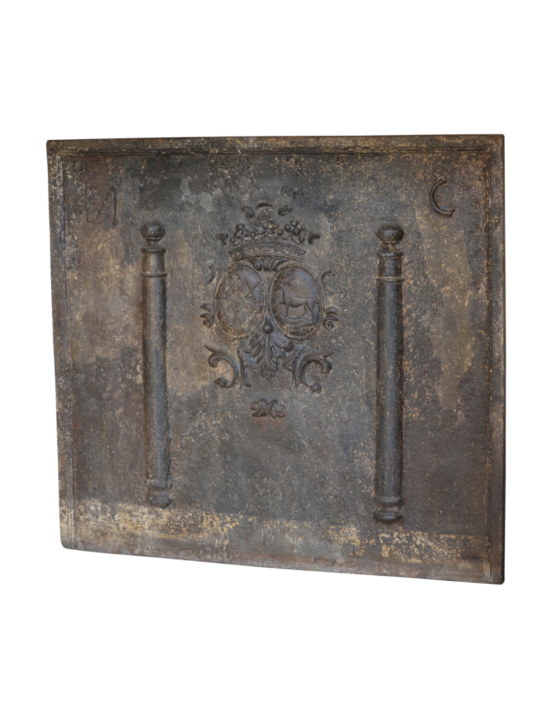 Maison Leon Van den Bogaert Antiker gusseiserner Kaminplatte