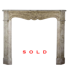 Maison Leon Van den Bogaert Small French Classic Marble Fireplace Surround