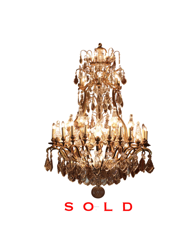 Maison Leon Van den Bogaert Grand Bicolor Crystal Chandelier