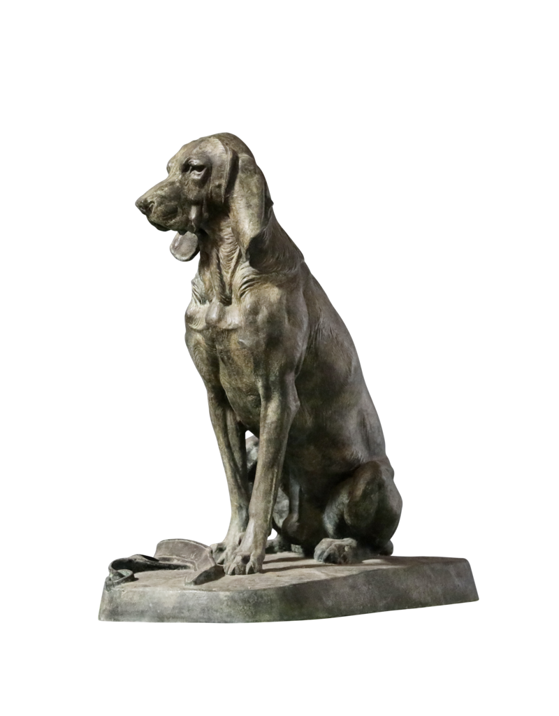 Maison Leon Van den Bogaert Elegantes Paar Jagdhunde Aus Messing.