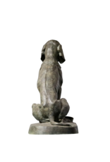 Maison Leon Van den Bogaert Elégante Paire De Chiens De Chasse En Bronze