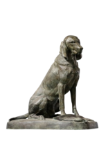 Maison Leon Van den Bogaert Elégante Paire De Chiens De Chasse En Bronze