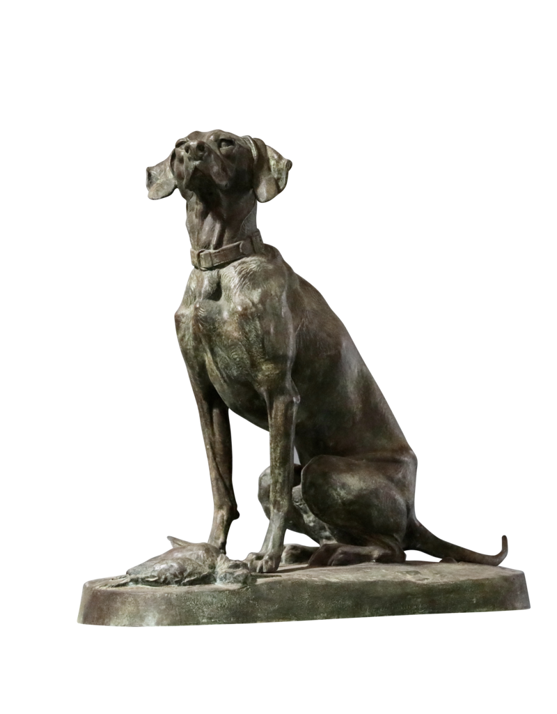 Maison Leon Van den Bogaert Elegante Par De Perros De Caza En Latón